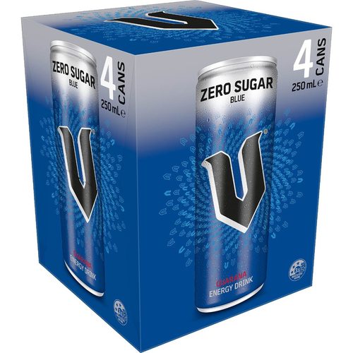 V Energy Zero Sugar Blue Drink 250mL x 4 pack