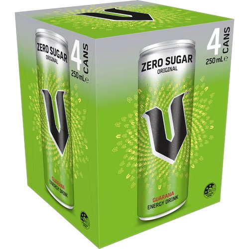 V Energy Sugar Free 250mL x 4 pack