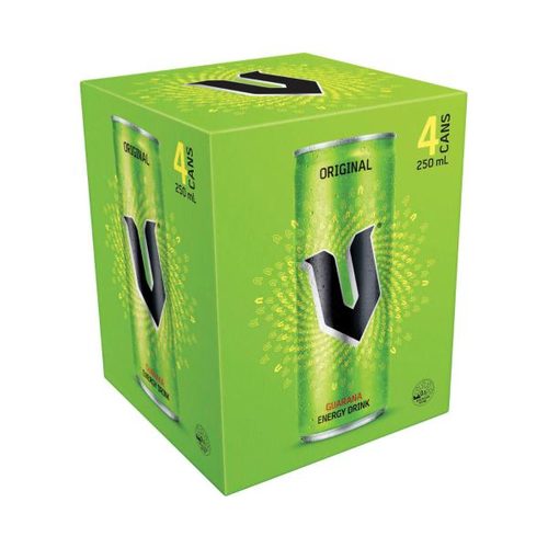 V Energy Drink Original Guarana 250mL x 4 pack