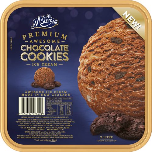 Much Moore Awesome Chocolate Cookies Ice Cream Tub 2L
