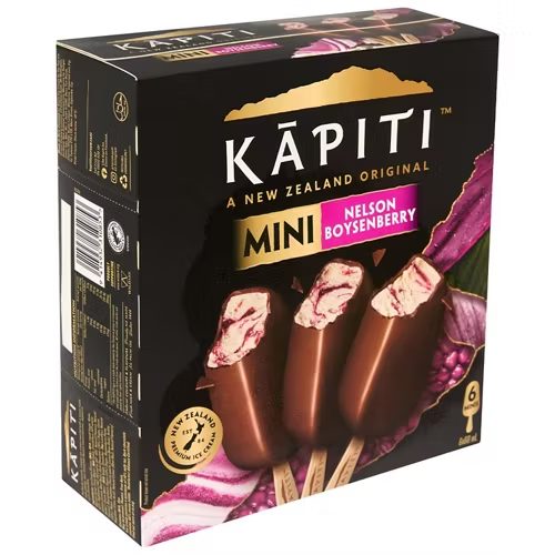 KAPITI Nelson Boysenberry Ice Cream 6 Pack 360ml