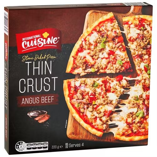 INTERNATIONAL CUISINE Angus Beef Pizza 320g