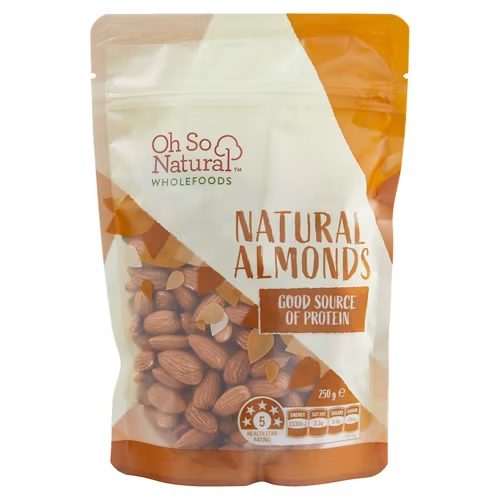 OH SO NATURAL WHOLEFOODS Natural Almonds 250g