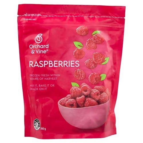 ORCHARD & VINE Raspberries 500g