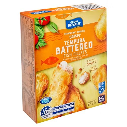 OCEAN ROYALE Crispy Tempura Battered Fish Fillets 425g