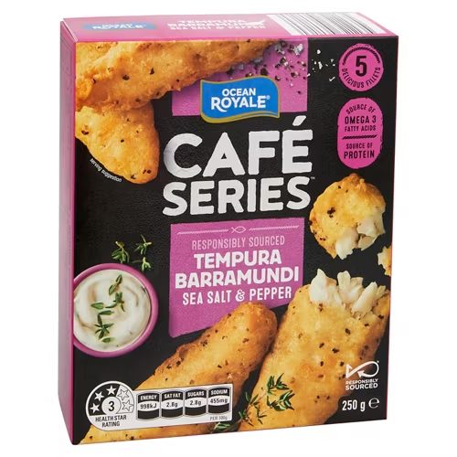 CAFE SERIES Sea Salt & Pepper Tempura Barramundi 250g