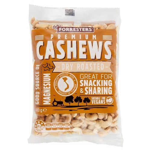 FORRESTERS Dry Roasted Cashews 400g