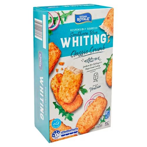 OCEAN ROYALE Southern Blue Whiting Fillets Classic Crumb 1kg