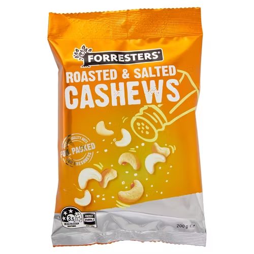 FORRESTERS Roasted & Salted Cashews 200g