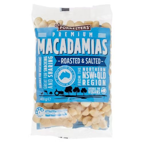 FORRESTERS Roasted & Salted Macadamias 400g