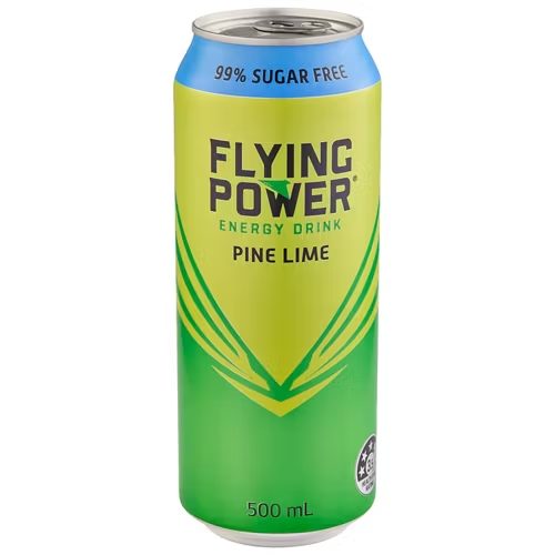 FLYING POWER Energy Drink Pine Lime 99% Sugar Free 500ml