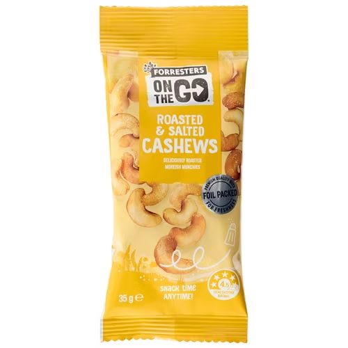 FORRESTERS ON THE GO Roasted & Salted Cashews 35g