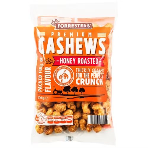 FORRESTERS Honey Roasted Cashews 400g