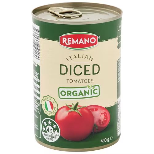 REMANO Organic Italian Diced Tomatoes 400g