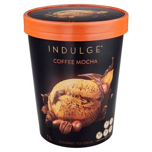 INDULGE Coffee Mocha Gourmet Ice Cream 1L