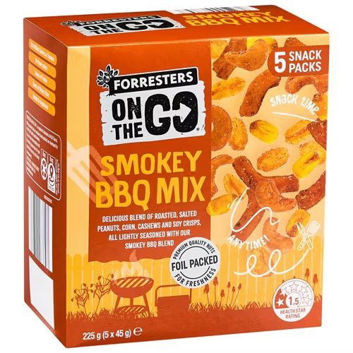 FORRESTERS On The Go Smokey BBQ Mix 5 pack 225g