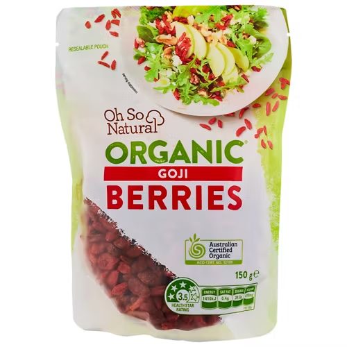 OH SO NATURAL ORGANIC Organic Goji Berries 150g
