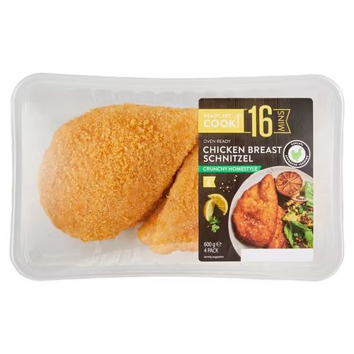 READY, SET…COOK! Chicken Breast Schnitzel Crunchy Homestyle 4 Pack 600g