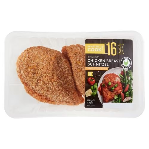 READY, SET…COOK! Chicken Breast Schnitzel Parmigiana 4 Pack 600g