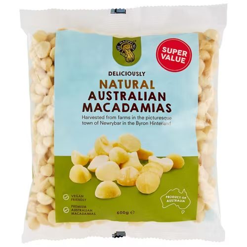 THE HAPPY NUT Natural Macadamias 600g
