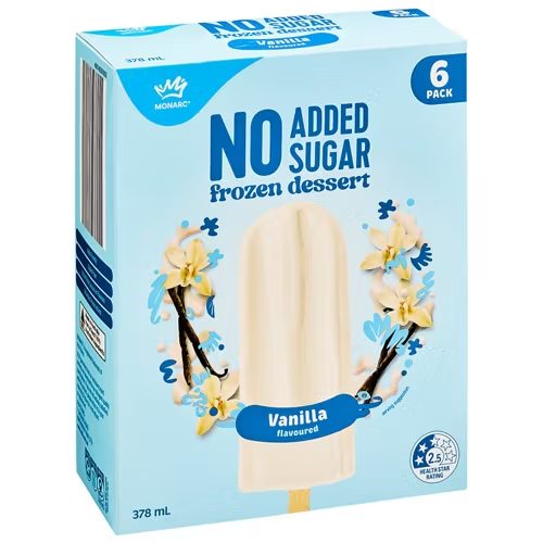 MONARC No Added Sugar Frozen Dessert Vanilla 6pk 378ml